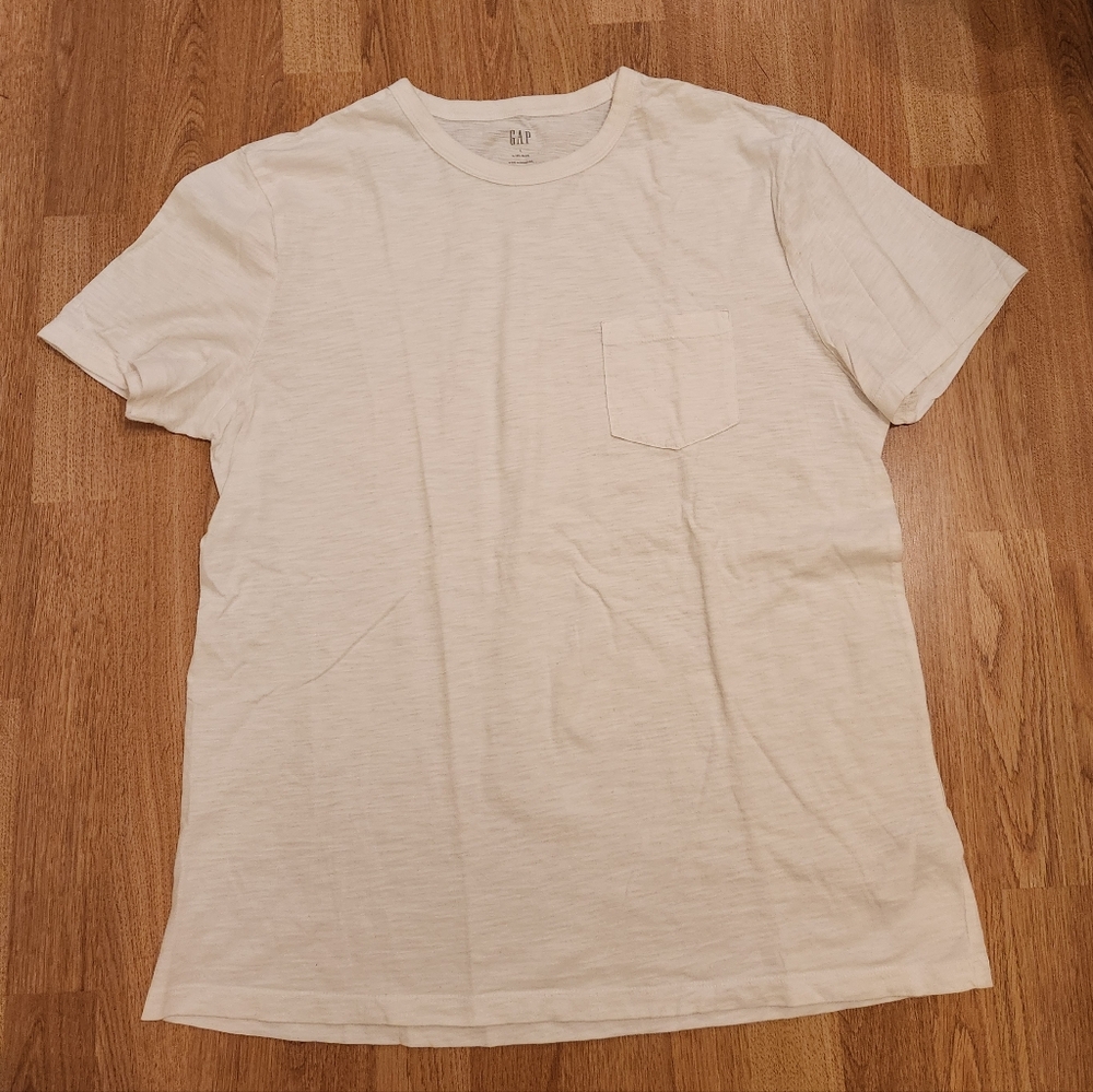 GAP Cotton Pocket Short Sleeve Tee T-Shirt White Large